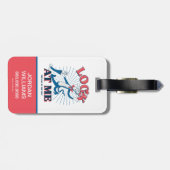 Kijk naar mij kat in het Pet Bagagelabel (Achterkant horizontaal)