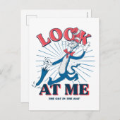 Kijk naar mij kat in het Pet Briefkaart (Voorkant / Achterkant)