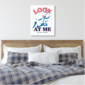 Kijk naar mij kat in het Pet Canvas Afdruk (Insitu (Slaapkamer))