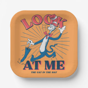 Kijk naar mij kat in het Pet Papieren Bordje
