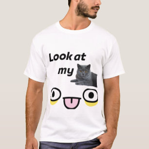 Kijk naar mijn kat shirt grappig schattig cadeau v