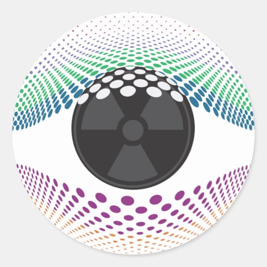 Kijk naar mijn ogen ronde sticker (Voorkant)