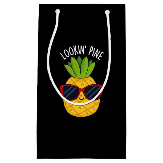 Kijk naar Pine Funny Pineapple Pun Dark BG Klein Cadeauzakje (Voorkant)