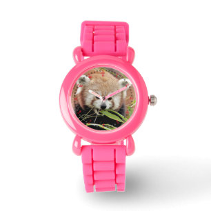 Kijk naar rode panda. Panda roux. Horloge