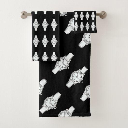 Kijk naar Time Fun Black Bad Handdoek (Insitu)