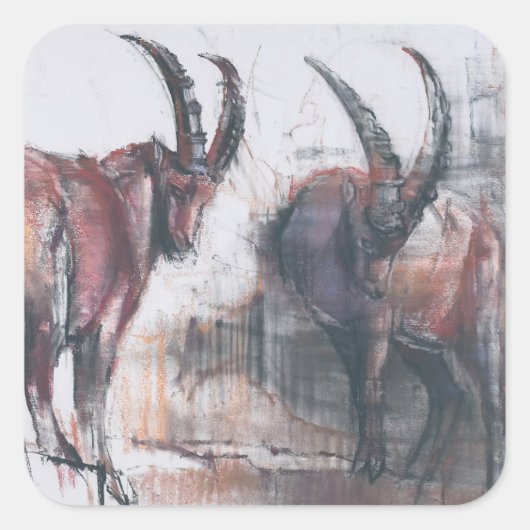 Kijk niet naar beneden vierkante sticker (Voorkant)