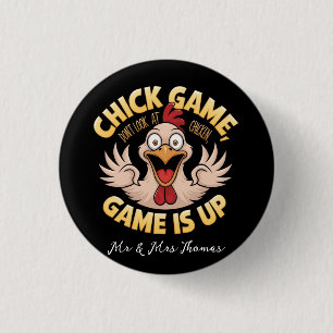Kijk niet naar de Chicken The Funny Game Ronde Button 3,2 Cm