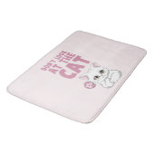 Kijk niet naar de kat - grappige witte kat badmat (Gekanteld)