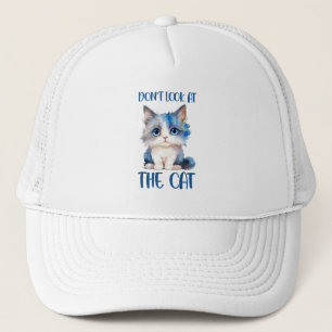 Kijk niet naar de kat - Schattige blauwachtige kit Trucker Pet