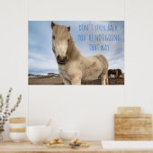 Kijk niet terug, inspirerend, motivatie prijsopgav poster (Keuken)