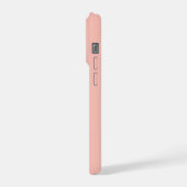 Kijk niet terug | Modern Uplifting Peachy Pink iPhone Hoesje (Linkerkant)