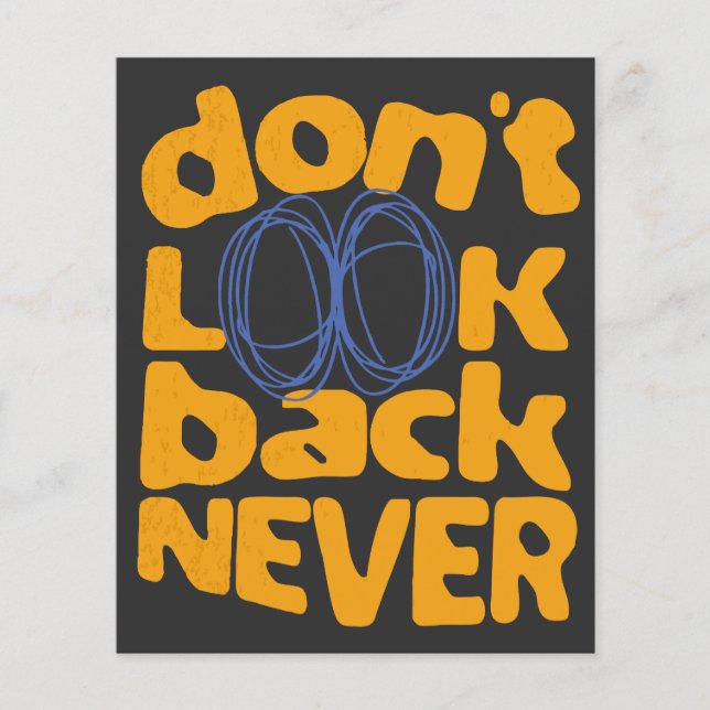 Kijk nooit terug (Voorkant)