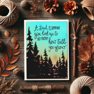 Kijk omhoog naar Vader's Day Trees Inspirivity Kaa Kaart