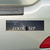 KIJK OMHOOG, Ruimte-Bumpersticker Bumpersticker (Op auto)