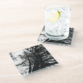 Kijk op in de bomen glazen onderzetter (Schuin)