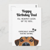 Kijk op naar jou Grappige Gefeliciteerd Papa Briefkaart (Voorkant / Achterkant)