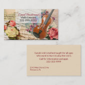  kijk op Violin Teacher Visitekaartje (Voorkant / Achterkant)