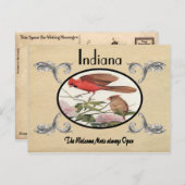  kijk Oude Briefkaart Indiana Staat (Voorkant / Achterkant)