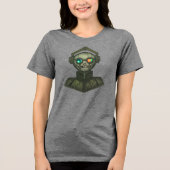 Kijk schedel Tri-Blend shirt (Voorkant)