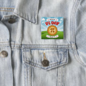 Kijk scherp op Pi Day Vierkante Button 5,1 Cm (In situ)