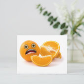 KIJK! Stressed out Sinaasappel Briefkaart (Staand voorkant)