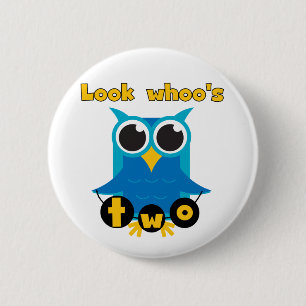 Kijk T-shirts en Giften van de Verjaardag van Whoo Ronde Button 5,7 Cm