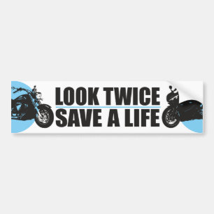 Kijk tweemaal, bespaar een leven bumpersticker