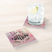 Kijk uit het weekend hier ik kom 2 glazen onderzetter (Schuin)