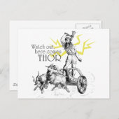 Kijk uit, hier komt Thor! Briefkaart (Voorkant / Achterkant)