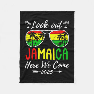 Kijk uit Jamaica 2025 We komen eraan Gezinsvakanti Fleece Deken