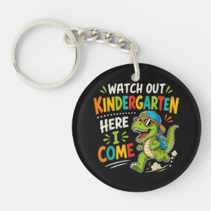 Kijk uit kleuterschool hier kom ik Dino Sleutelhanger