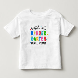Kijk uit kleuterschool Hier kom ik Schattige Kinder Shirts