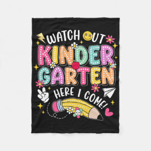 Kijk uit kleuterschool hier kom ik terug naar scho fleece deken