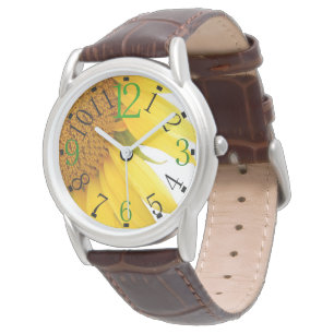 Kijk uit met zonnebloem horloge