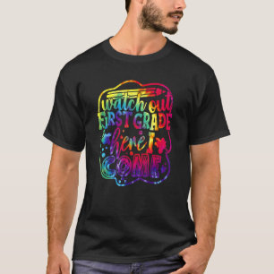 Kijk uit naar 1e graads kleurstof Terug naar schoo T-shirt