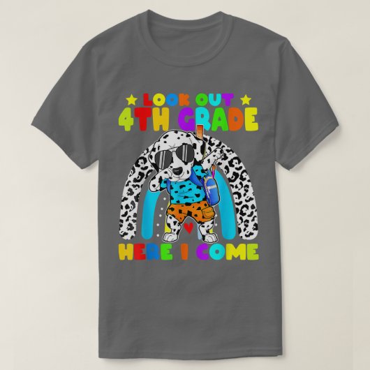 Kijk uit naar de 4de klas terug naar de schooldabb t-shirt (Design voorkant)
