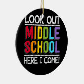 Kijk uit naar de middelbare school hier. keramisch ornament (Rechts)