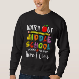 Kijk uit naar de middelbare school hier. trui