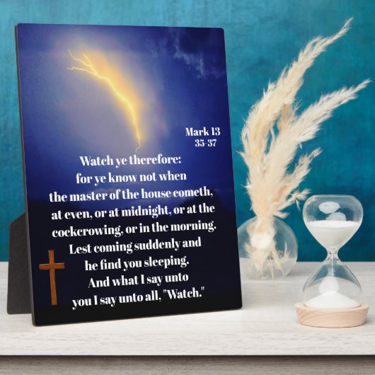 KIJK UIT NAAR DE TERUGKEER VAN JEZUS FOTOPLAAT (Zijkant)