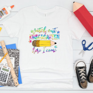 Kijk uit naar Kindergarten Hier kom ik Kinder T-shirt