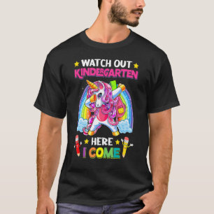 Kijk uit naar Kindergarten hier kom ik Unicorn ter T-shirt