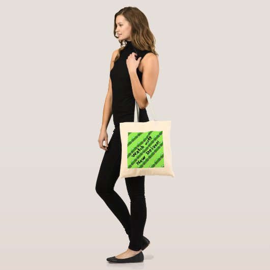 Kijk uit!! Nieuwe driver! Canvas tas groene auto (Voorkant (model))
