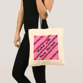 Kijk uit!! Nieuwe driver! Roze auto-Canvas tas (Voorkant (product))