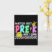 Kijk uit Prek hier kom ik Pre-kindergarten voor me Kaart (Gele Bloem)