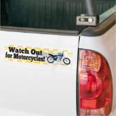 Kijk uit voor motorfietsen Bumpersticker Decal (Op Truck)