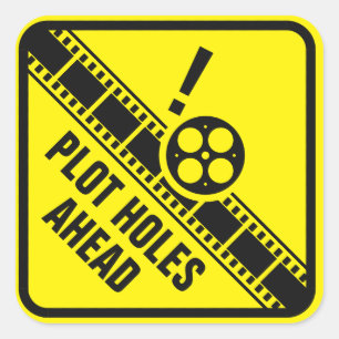 Kijk uit voor plot gaten vierkante sticker