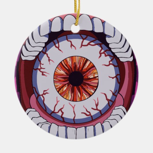 Kijk uit wat je zegt keramisch ornament (Voorkant)