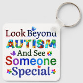 Kijk verder dan AUTISME Sleutelhanger (Achterkant)