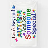 Kijk verder dan AUTISME Spandoek (Verticaal)