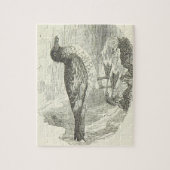  kijk, vogel staat op een Rock Puzzle Legpuzzel (Verticaal)